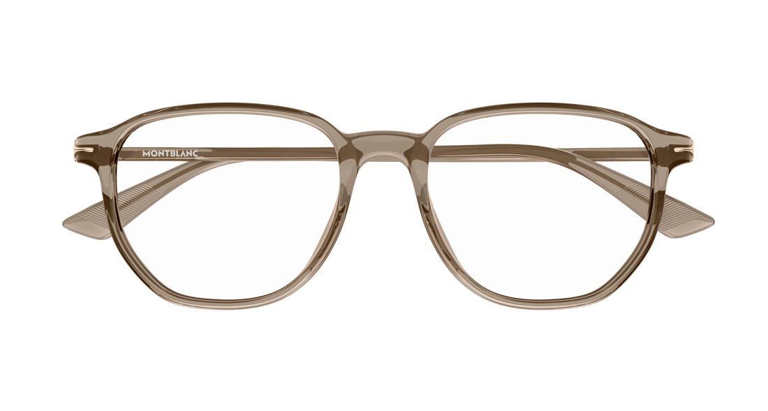 Occhiali da vista montblanc mb0366o 005 marron rectangular / squared masculino taglia 51mm - Vista dettagliata