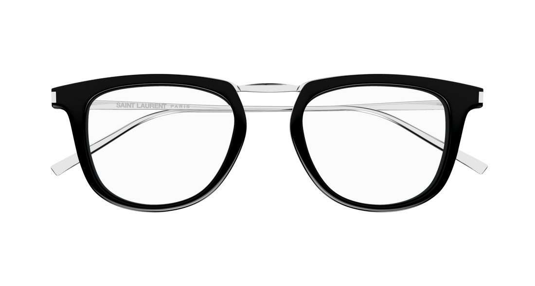 Óculos graduados saint laurent sl 753 opt 001 negro round/oval/panthos unisex tamanho 50mm - Vista de detalhe