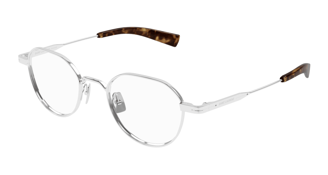 Brillen saint laurent sl 730 002 plateado round/oval/panthos masculino größe 47mm - Hauptansicht