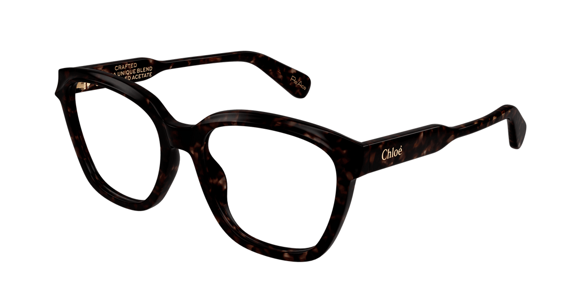 Prescription glasses chloé ch0265o 002 havana round/oval/panthos femenino size 54mm - Main view