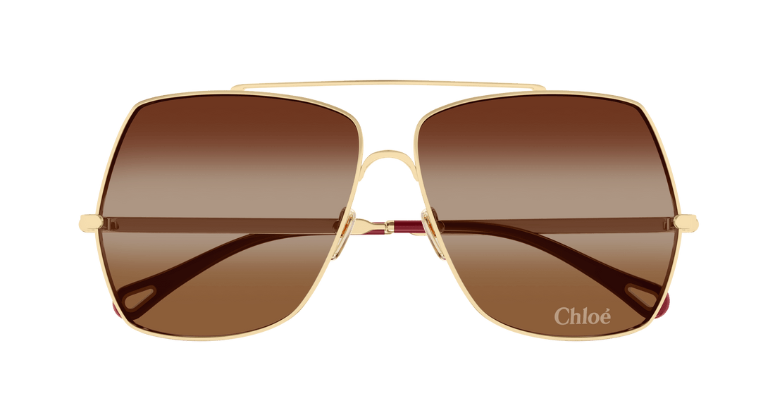 Lunettes de soleil chloé ch0278s 001 dorado rectangular / squared femenino taille 62mm - Vue détaillée