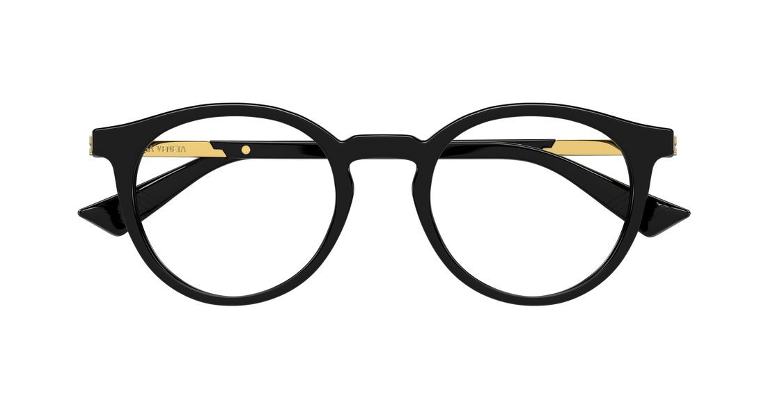 Prescription glasses bottega veneta bv1335oa 001 negro round/oval/panthos unisex size 50mm - Detailed view