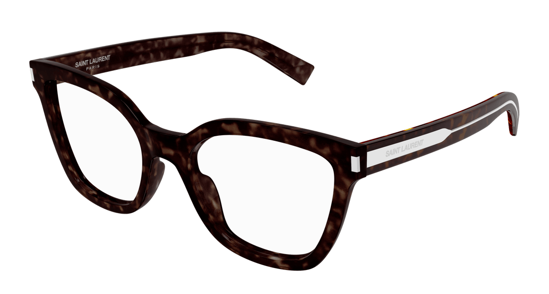 Brillen saint laurent sl 748 002 havana cat eye femenino größe 54mm - Hauptansicht