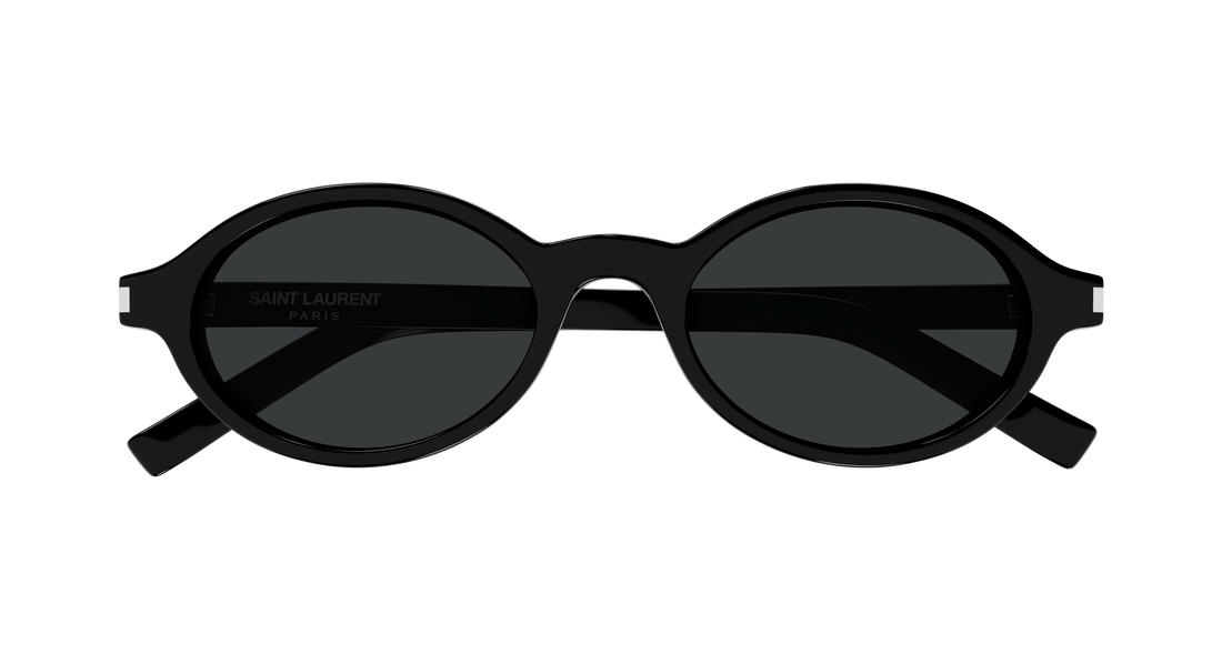 Óculos de sol saint laurent sl 751 jeanne 001 negro round/oval/panthos femenino tamanho 50mm - Vista de detalhe