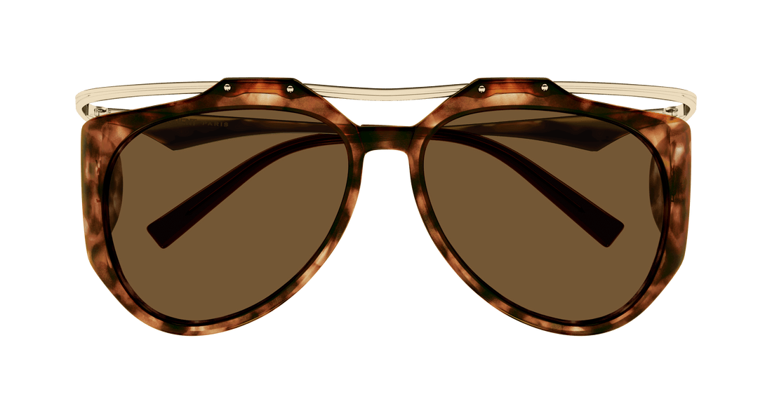 Occhiali da sole saint laurent sl m137 amelia 002 havana pilot femenino taglia 55mm - Vista dettagliata