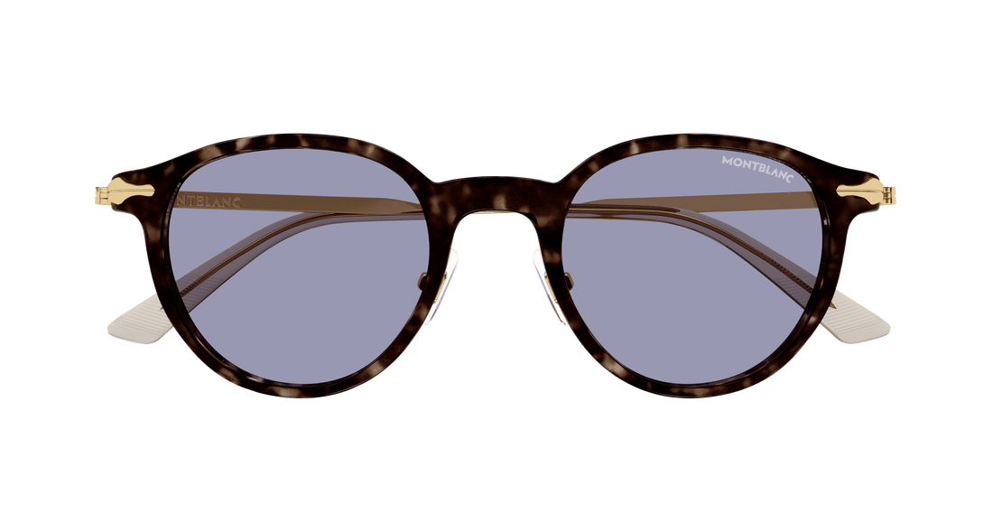 Sunglasses montblanc mb0362s 002 havana round/oval/panthos masculino size 49mm - Detailed view