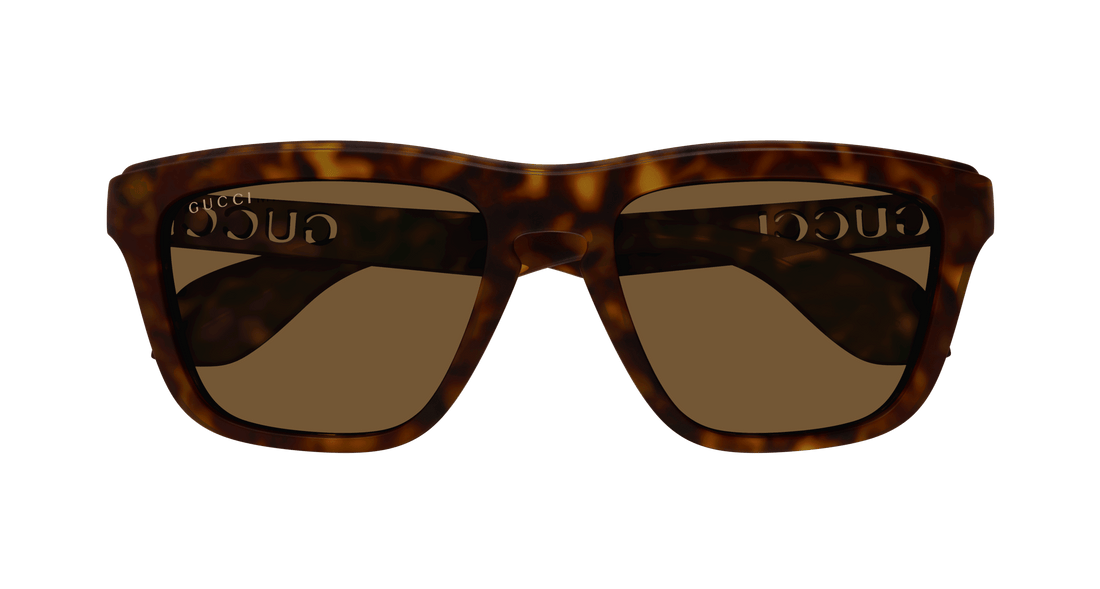Gafas de sol gucci gg1571s 002 havana rectangular masculino talla 55mm - Vista de detalle