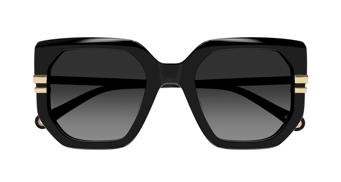 Lunettes de soleil chloé ch0240s 001 irregular femenino taille 53mm - Vue détaillée