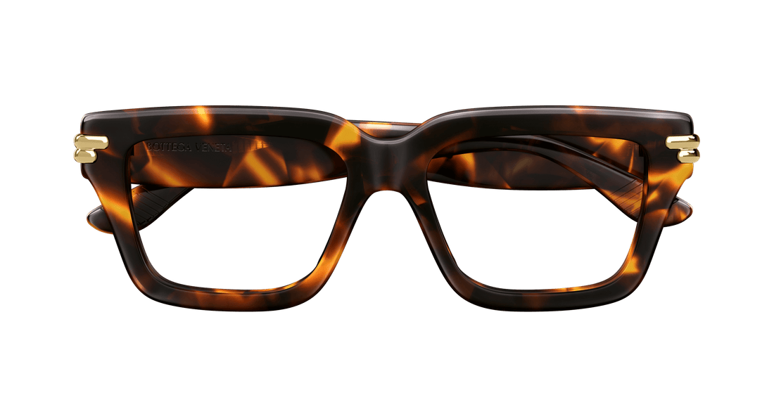 Prescription glasses bottega veneta bv1324o 002 havana rectangular / squared unisex size 53mm - Detailed view