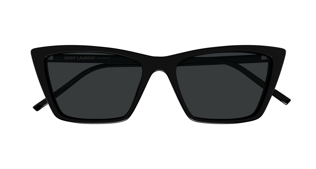 Óculos de sol saint laurent sl 737 mica thin 001 negro rectangular / squared femenino tamanho 54mm - Vista de detalhe