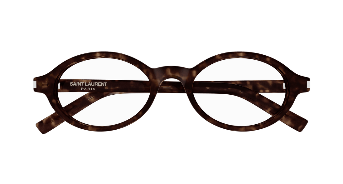 Brillen saint laurent sl 751 jeanne opt 002 havana round/oval/panthos femenino größe 50mm - Detailansicht