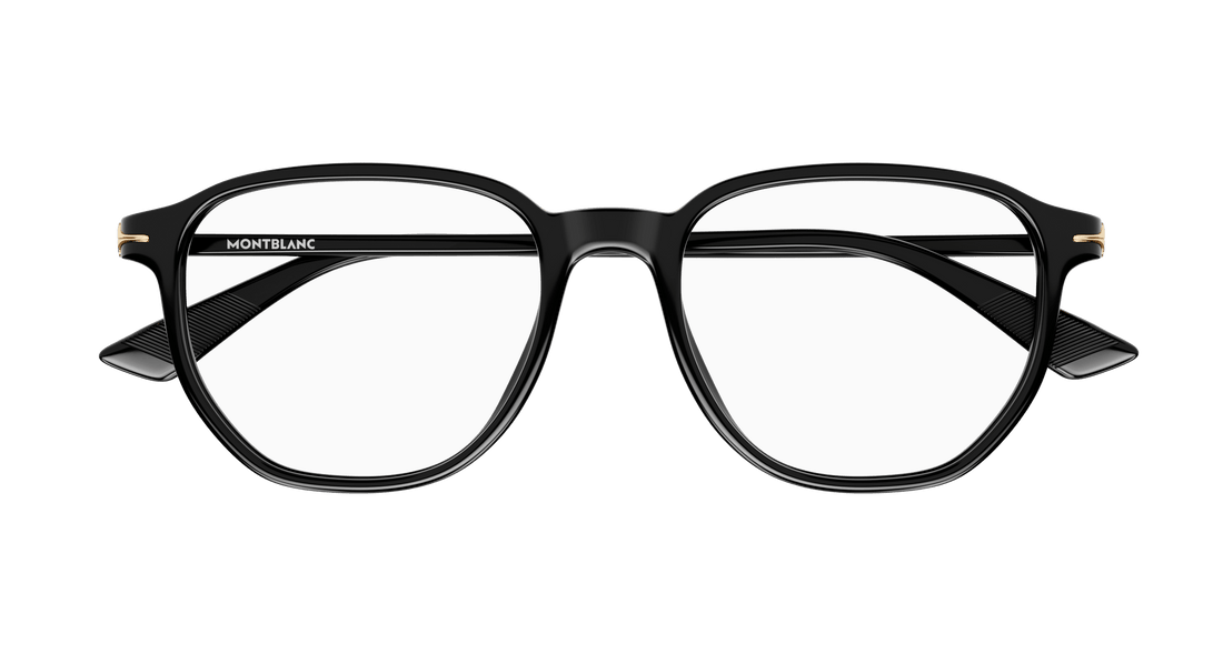 Occhiali da vista montblanc mb0366o 001 negro rectangular / squared masculino taglia 51mm - Vista dettagliata