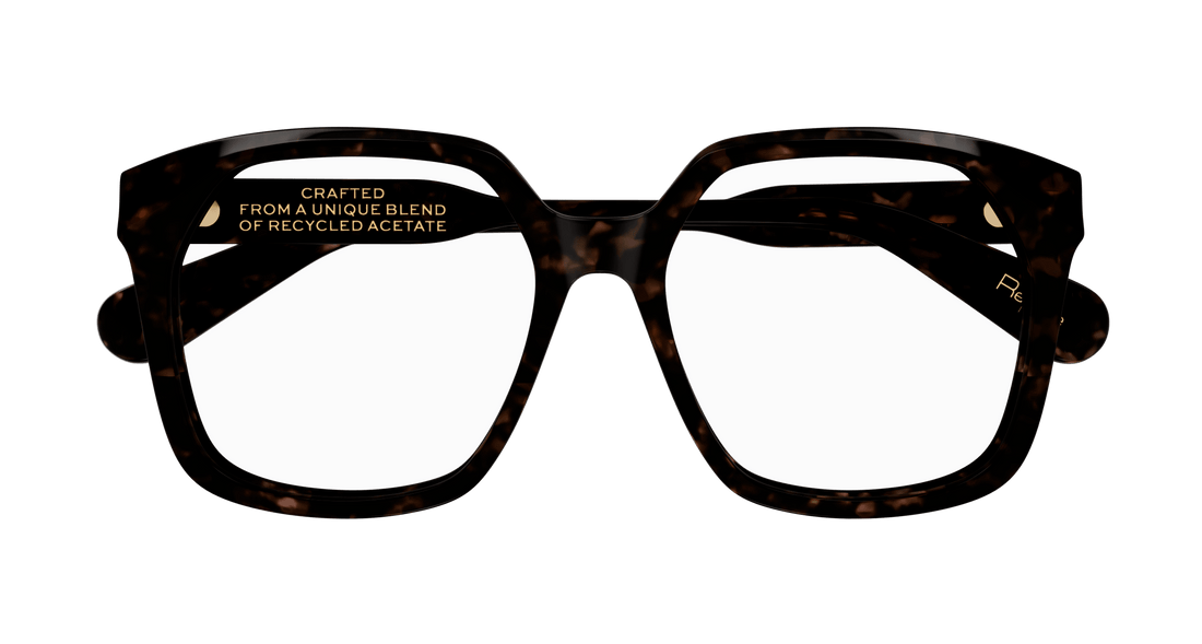 Prescription glasses chloé ch0263o 002 havana rectangular / squared femenino size 55mm - Detailed view