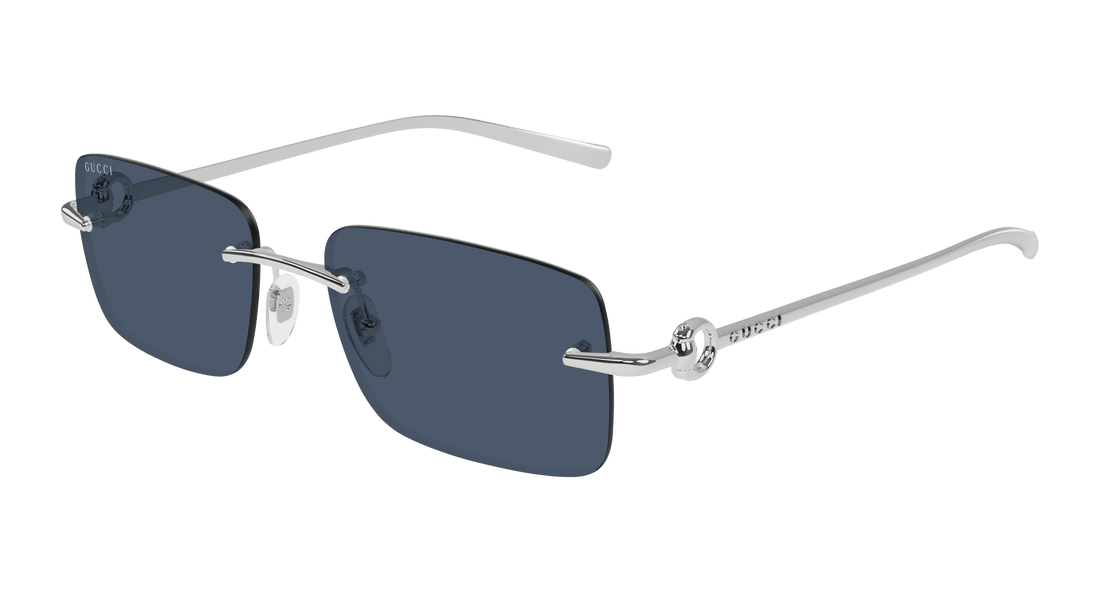 Lunettes de soleil gucci gg1703s 003 plateado rectangular / squared masculino taille 55mm - Vue principale