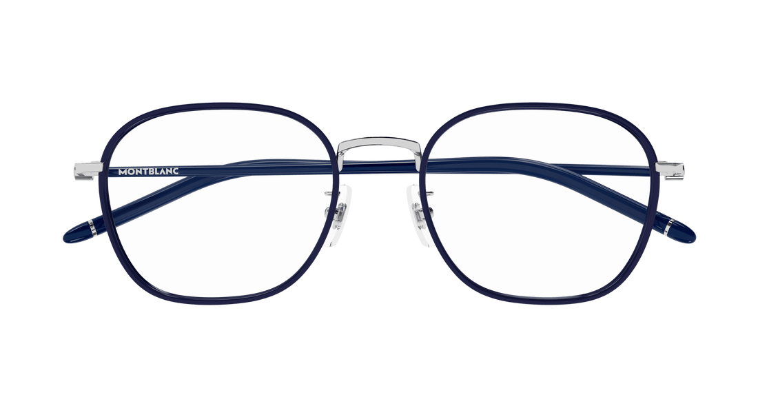 Occhiali da vista montblanc mb0368oa 004 plateado rectangular / squared masculino taglia 52mm - Vista dettagliata