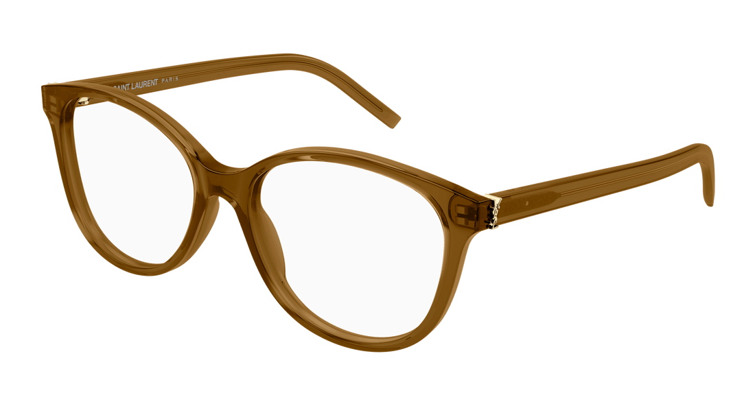 Brillen saint laurent sl m112 006 marron round/oval/panthos femenino größe 54mm - Hauptansicht