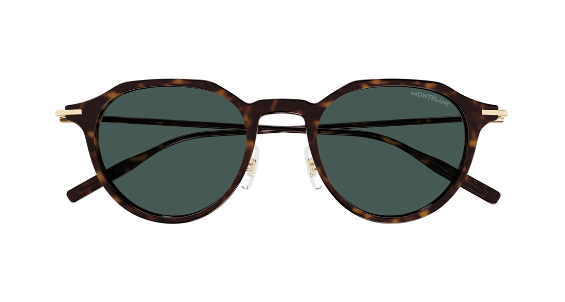 Sunglasses montblanc mb0355s 002 havana round/oval/panthos masculino size 49mm - Detailed view