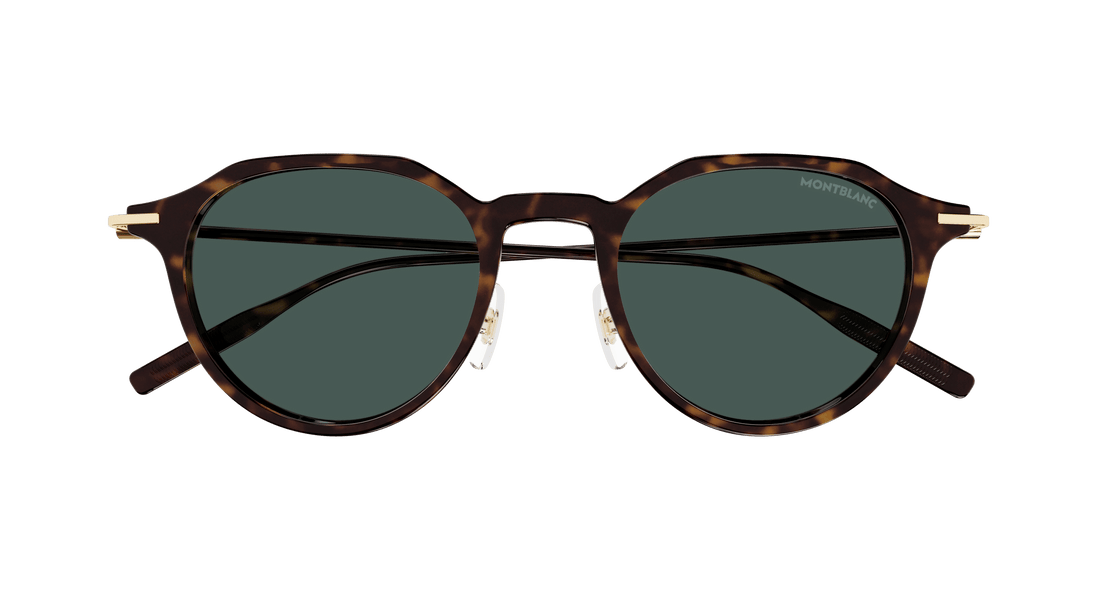 Sunglasses montblanc mb0355s 002 havana round/oval/panthos masculino size 49mm - Detailed view