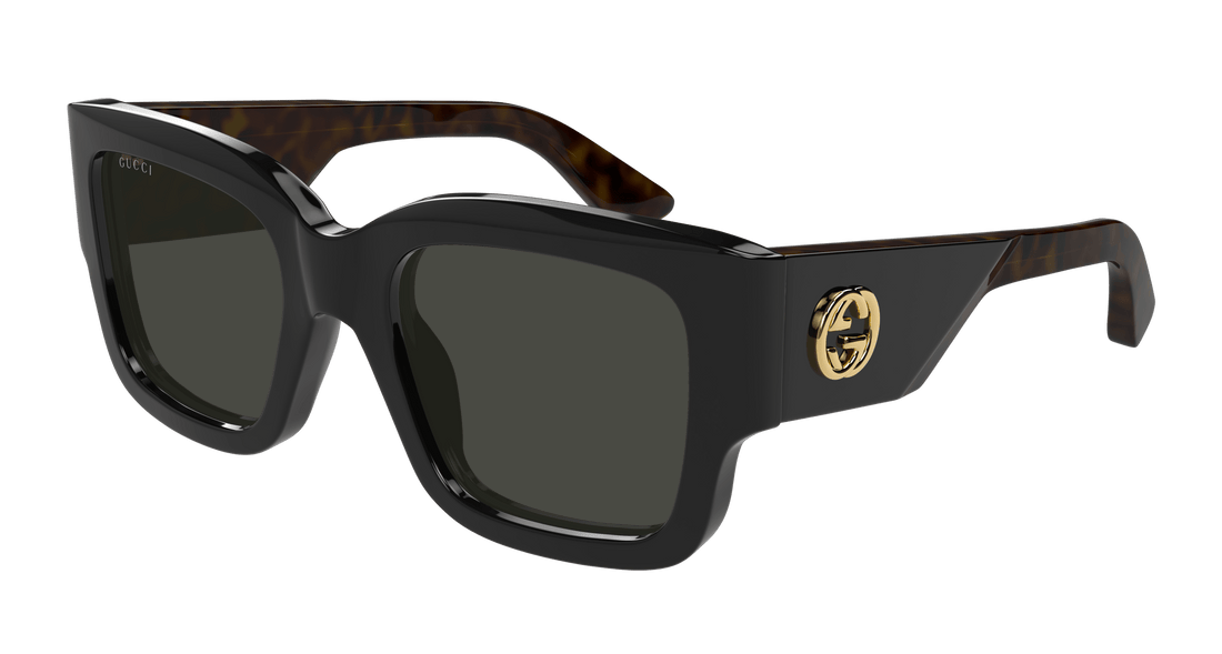 Occhiali da sole gucci gg1663s 001 negro rectangular / squared femenino taglia 52mm - Vista principale