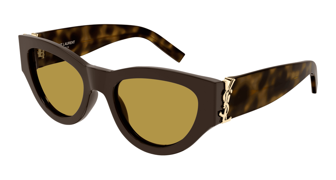 Okulary przeciwsłoneczne saint laurent sl m94 010 marron cat eye femenino rozmiar 53mm - Widok główny