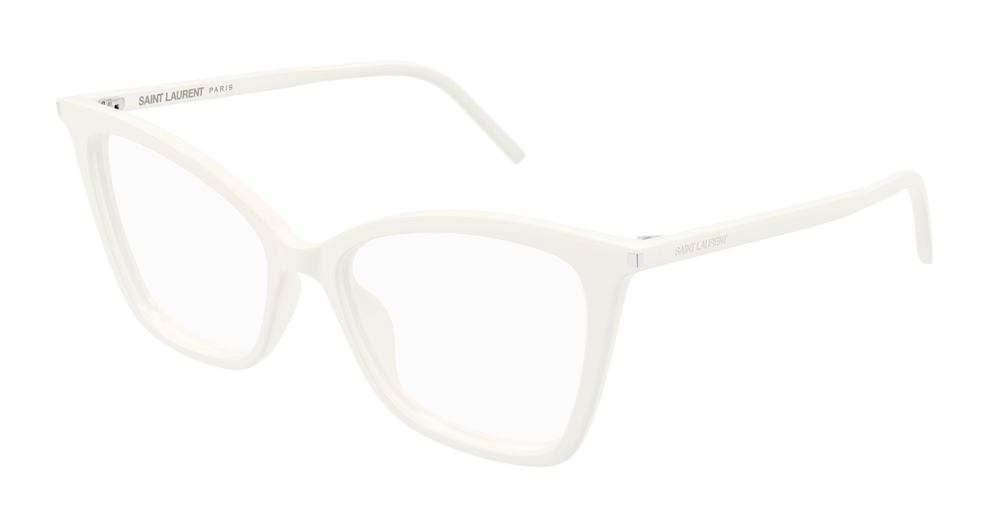 Brillen saint laurent sl 386 014 blanco cat eye femenino größe 53mm - Hauptansicht