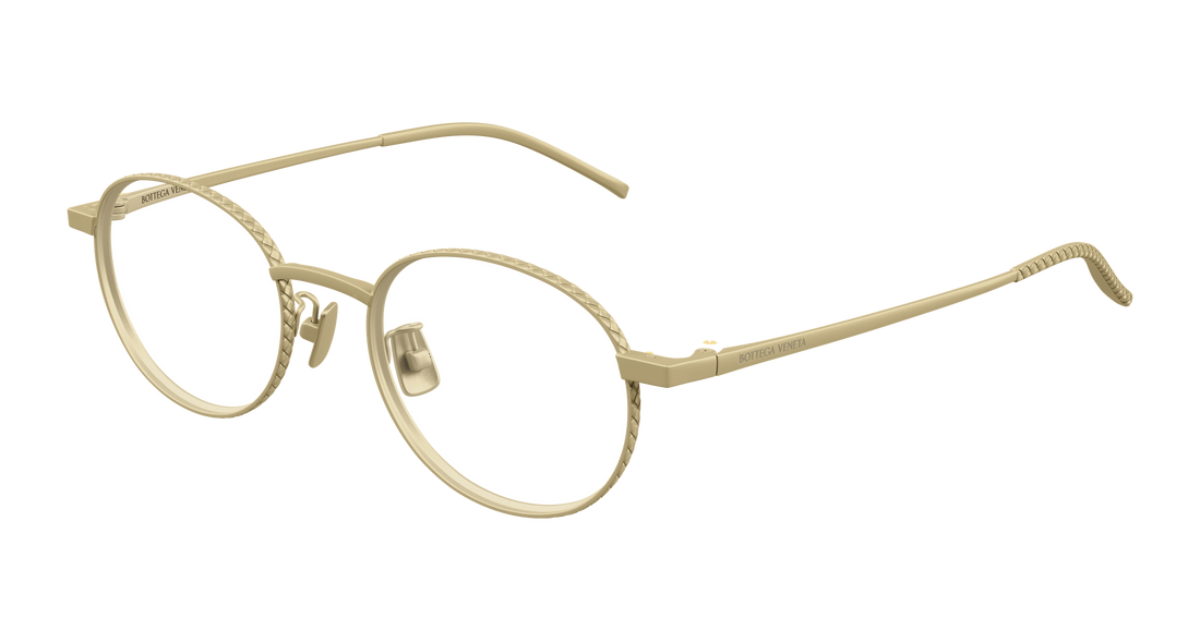 Occhiali da vista bottega veneta bv1426oa 001 bronce round/oval/panthos unisex taglia 50mm - Vista principale