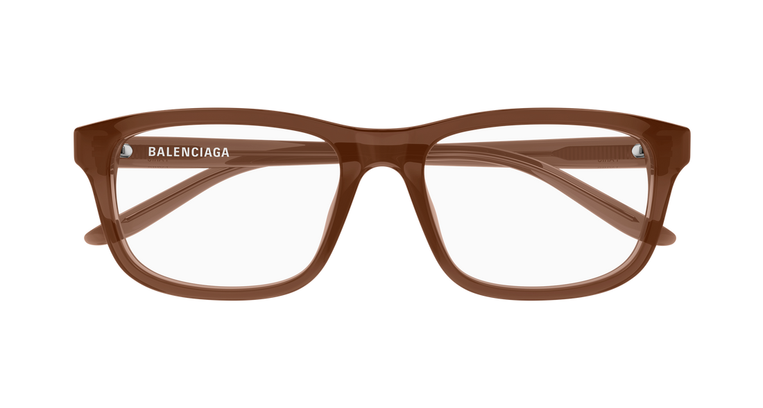Occhiali da vista balenciaga bb0442oa 006 marron rectangular / squared unisex taglia 55mm - Vista dettagliata