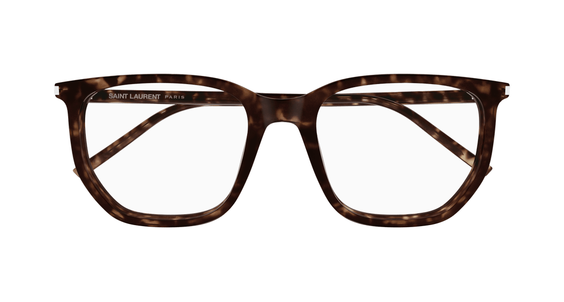 Prescription glasses saint laurent sl 802 002 havana geometric unisex size 55mm - Detailed view