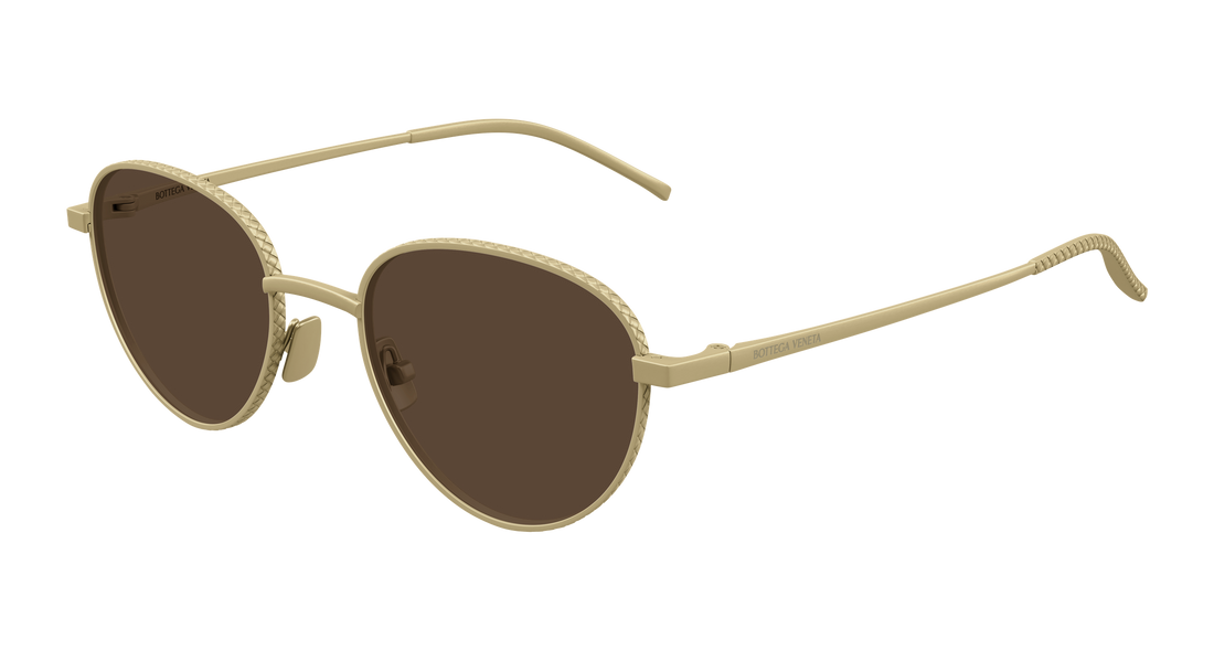 Occhiali da sole bottega veneta bv1966s 001 bronce round/oval/panthos masculino taglia 50mm - Vista principale