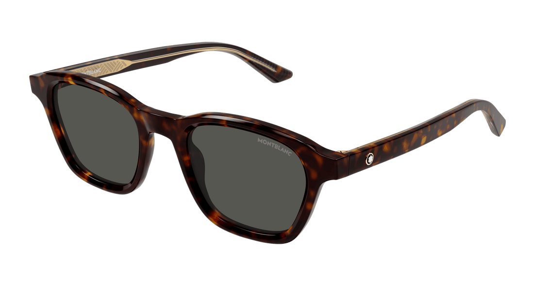 Sunglasses montblanc mb0384s 002 havana round masculino size 50mm - Main view