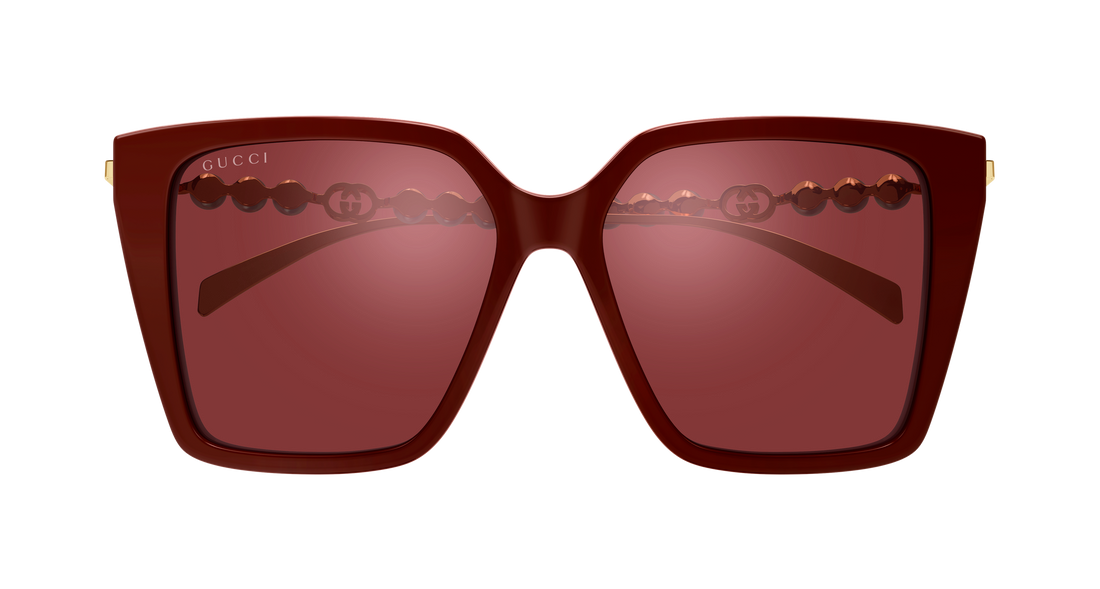 Occhiali da sole gucci gg1967s 004 burdeos butterfly femenino taglia 54mm - Vista dettagliata