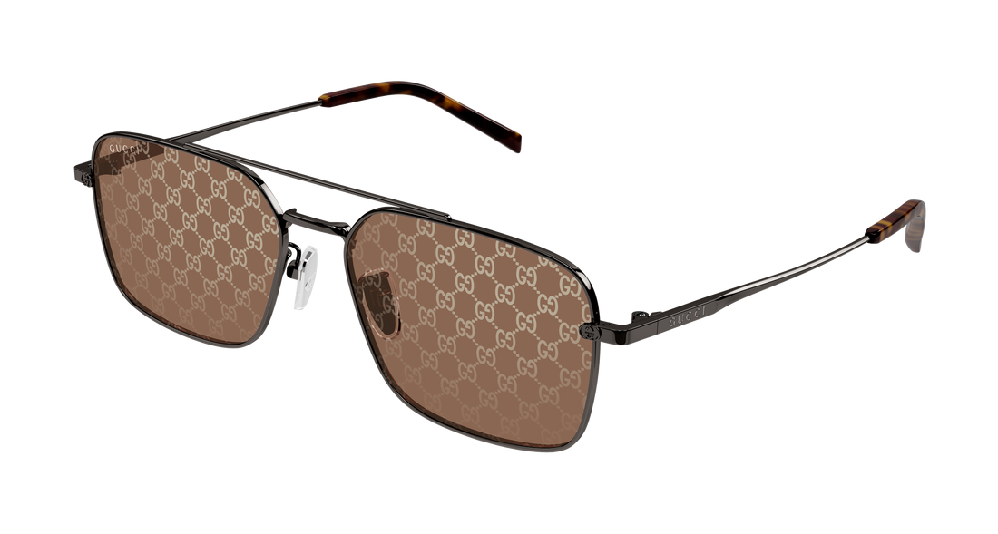Occhiali da sole gucci gg1957sa 005 gris rectangular / squared masculino taglia 58mm - Vista principale