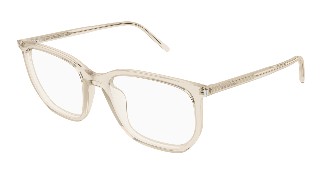 Prescription glasses saint laurent sl 802 004 beige geometric unisex size 55mm - Main view