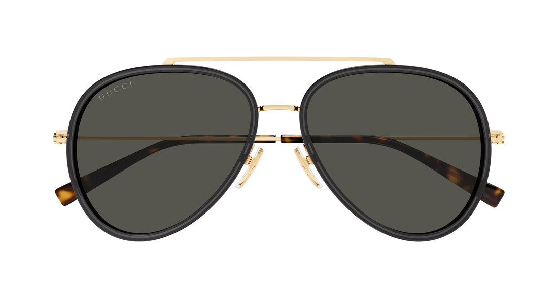 Occhiali da sole gucci gg1981s 001 gris pilot/navigator masculino taglia 56mm - Vista dettagliata