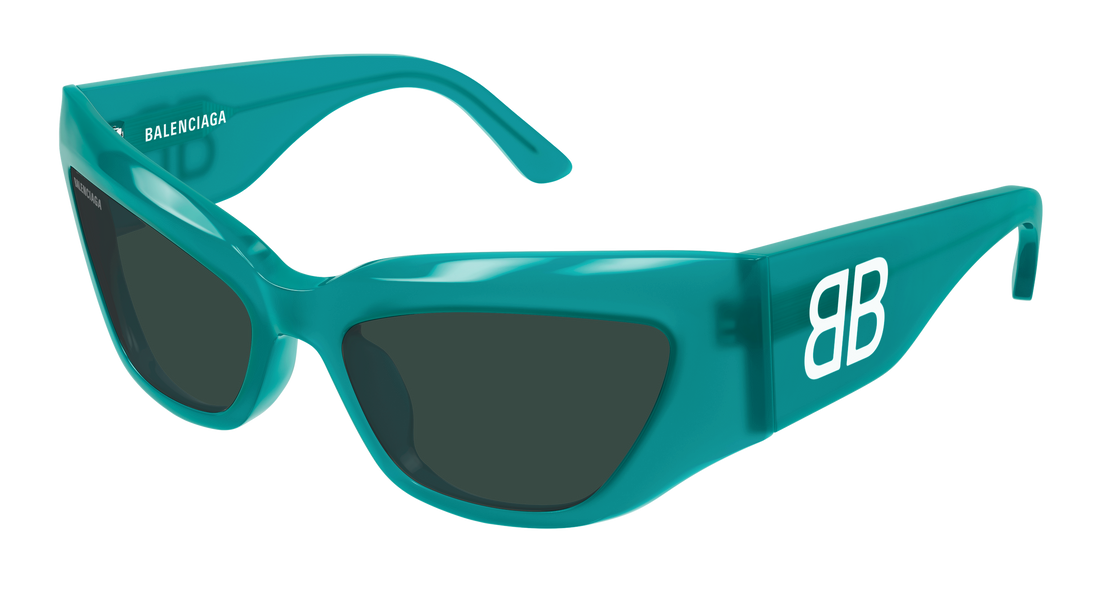 Gafas de sol balenciaga bb0444s 005 verde cat eye femenino talla 60mm - Vista principal