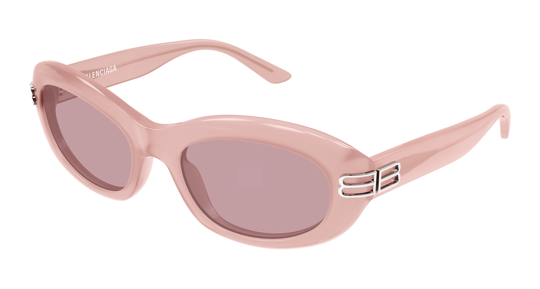Gafas de sol balenciaga bb0431s 003 rosa round/oval/panthos femenino talla 57mm - Vista principal