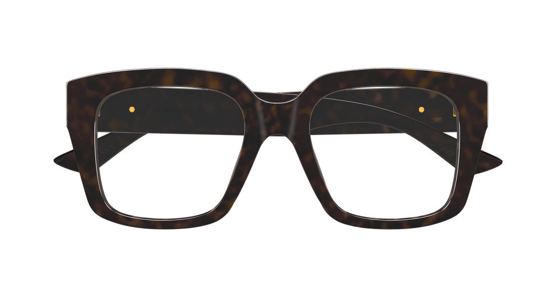 Occhiali da vista bottega veneta bv1409o 002 havana rectangular / squared femenino taglia 51mm - Vista dettagliata