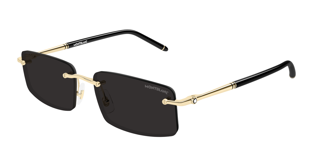 Gafas de sol montblanc mb0443s 001 dorado rectangular / squared masculino talla 56mm - Vista principal