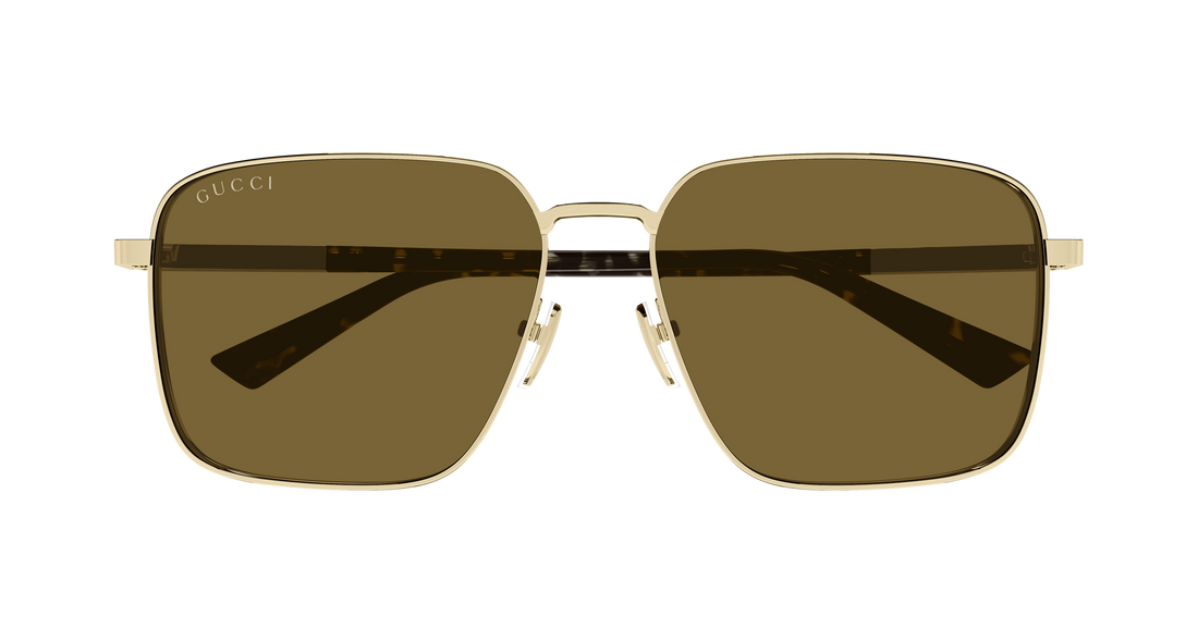 Occhiali da sole gucci gg1965sk 003 dorado rectangular / squared masculino taglia 60mm - Vista dettagliata