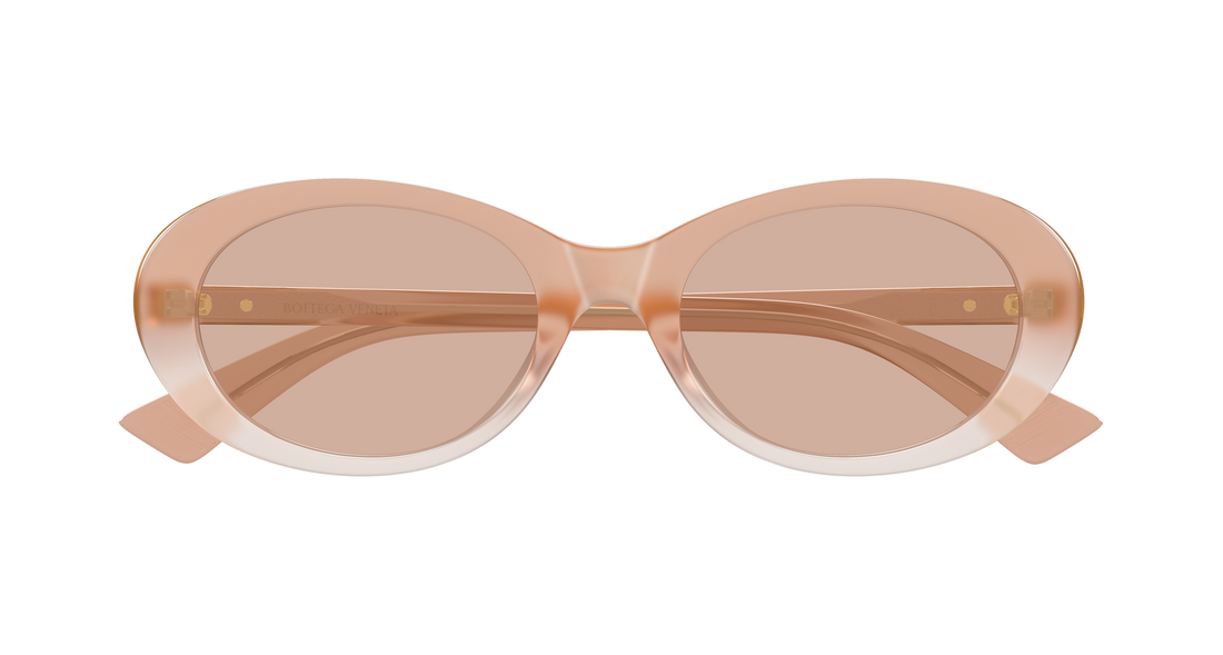 Occhiali da sole bottega veneta bv1415sk 004 rosa round/oval/panthos femenino taglia 54mm - Vista dettagliata