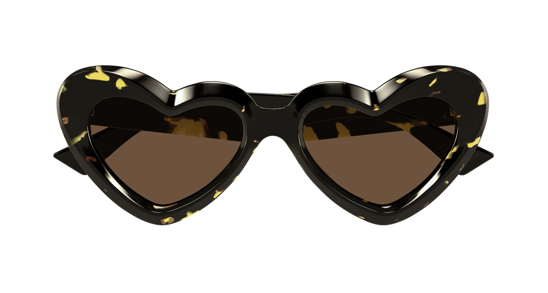 Occhiali da sole bottega veneta bv1432s 002 havana cat eye femenino taglia 55mm - Vista dettagliata