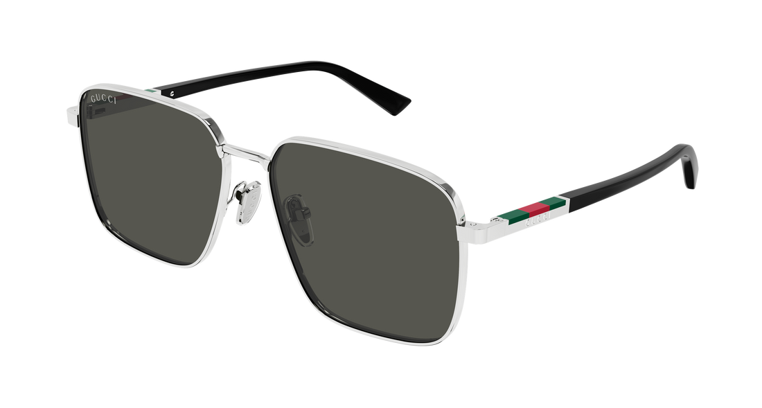 Occhiali da sole gucci gg1965sk 001 plateado rectangular / squared masculino taglia 60mm - Vista principale