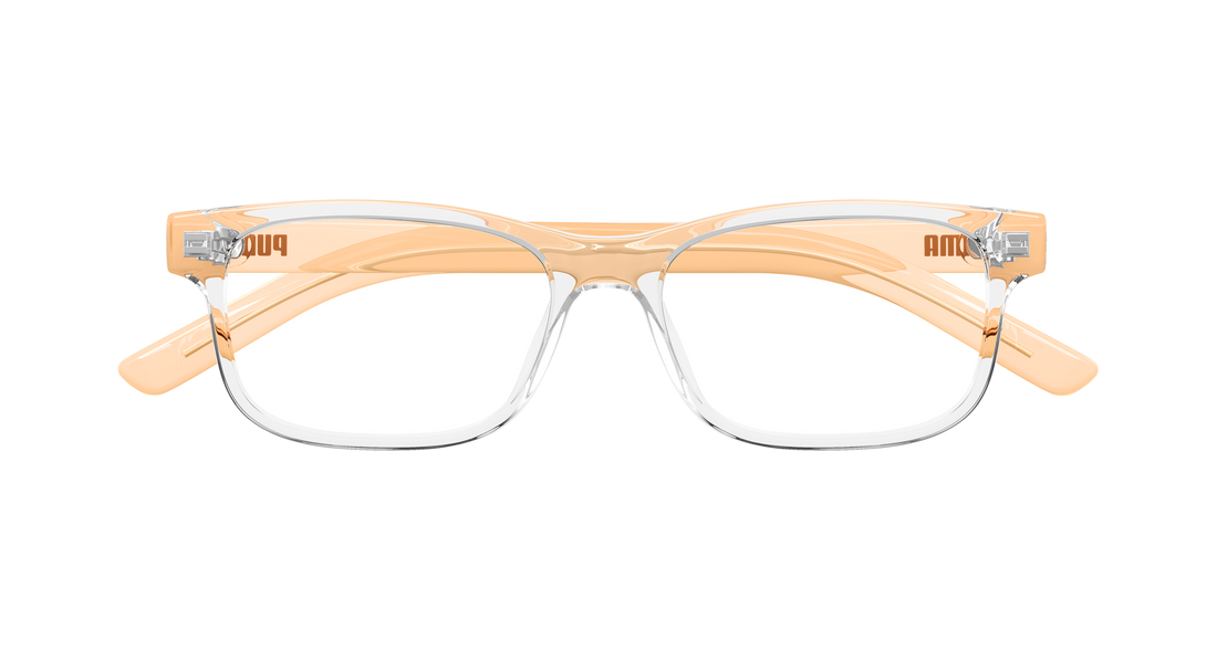 Occhiali da vista puma pj0086o 008 transparente rectangular / squared infantil taglia 49mm - Vista dettagliata