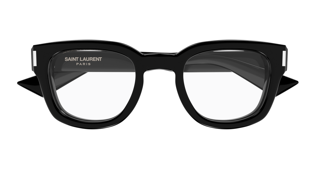 Lunettes de vue saint laurent sl 838 opt 001 negro round/oval/panthos unisex taille 48mm - Vue détaillée