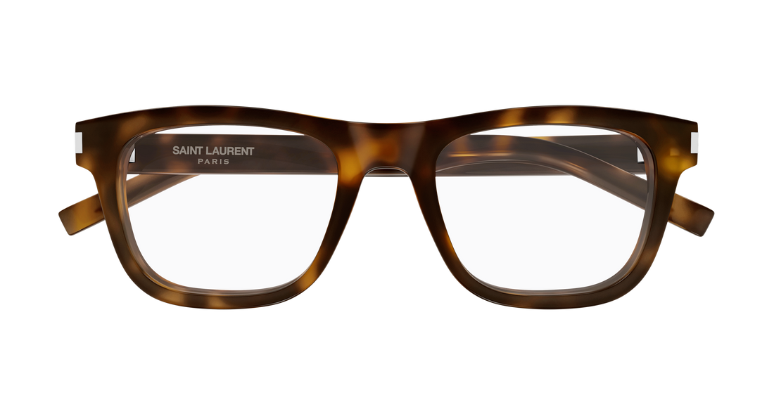 Lunettes de vue saint laurent sl 819 opt 003 havana rectangular / squared unisex taille 52mm - Vue détaillée