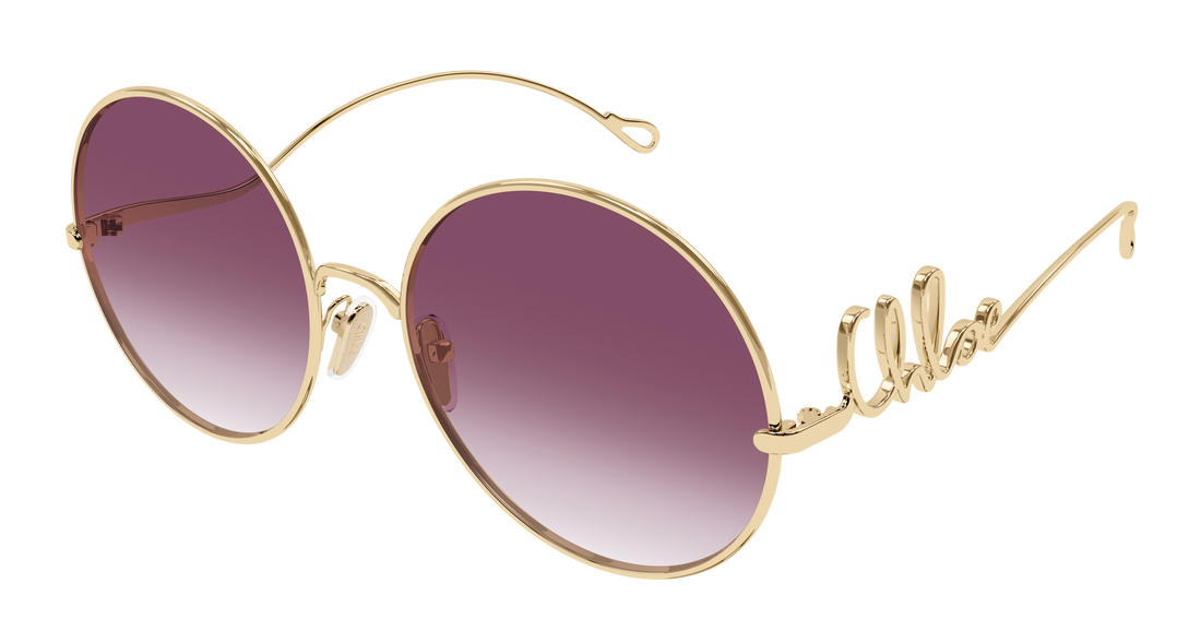 Lunettes de soleil chloé ch0329s 003 dorado round/oval/panthos femenino taille 60mm - Vue principale