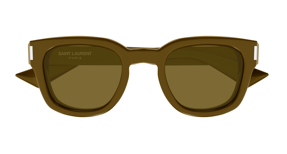 Occhiali da sole saint laurent sl 838 007 marron round/oval/panthos unisex taglia 49mm - Vista dettagliata