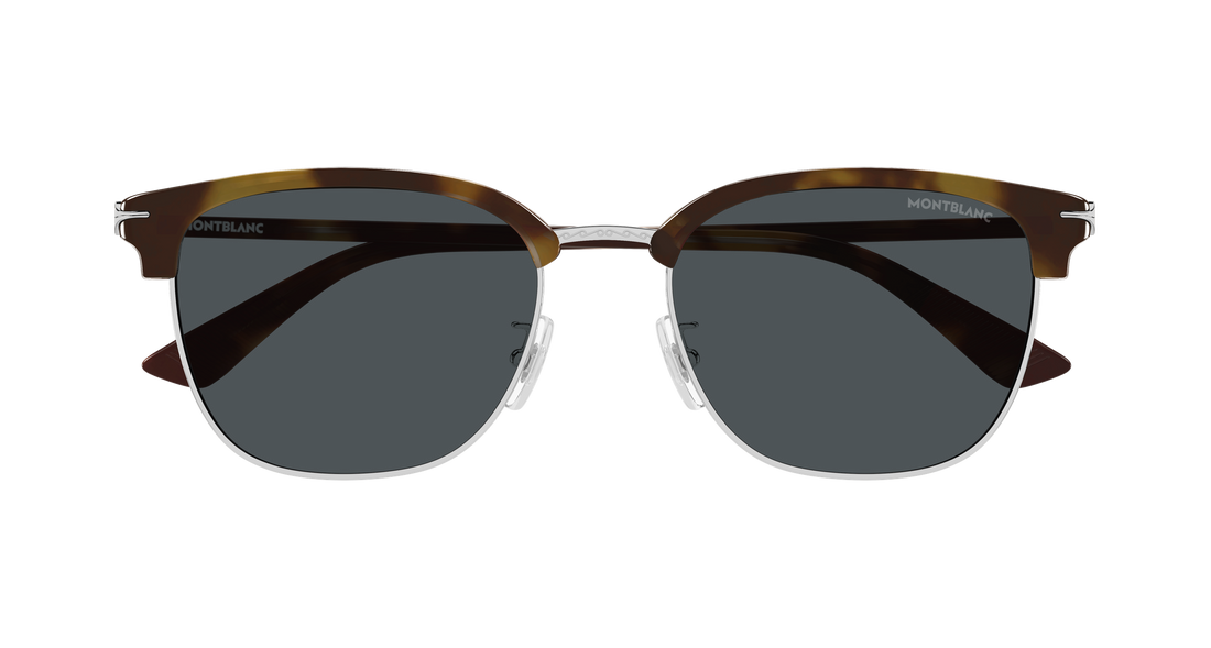 Lunettes de soleil montblanc mb0439sa 004 plateado rectangular / squared masculino taille 55mm - Vue détaillée