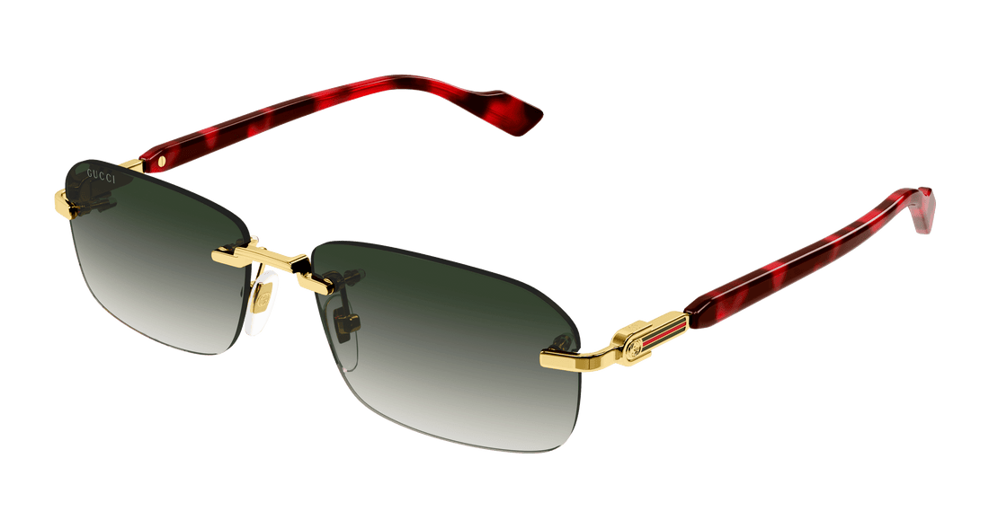 Sunglasses gucci gg1221s 006 dorado square masculino size 56mm - Main view