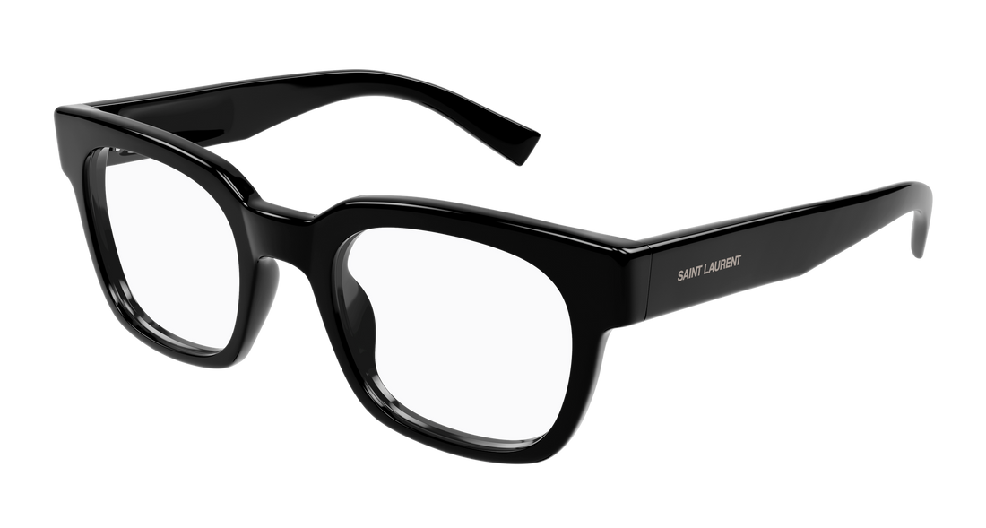 Prescription glasses saint laurent sl 805 001 negro round unisex size 51mm - Main view